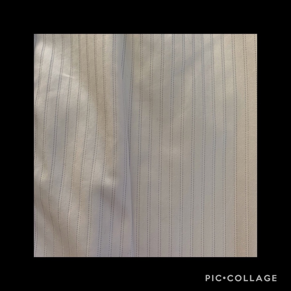 White Striped Ann Taylor blouse, white on white, 8 - Picture 2 of 5